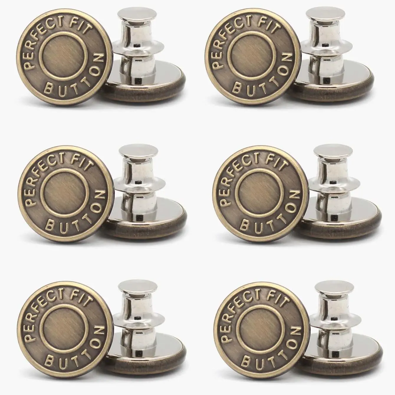 Removable Button for Jeans, 6pcs Jeans Button Replacement, Fashion ...