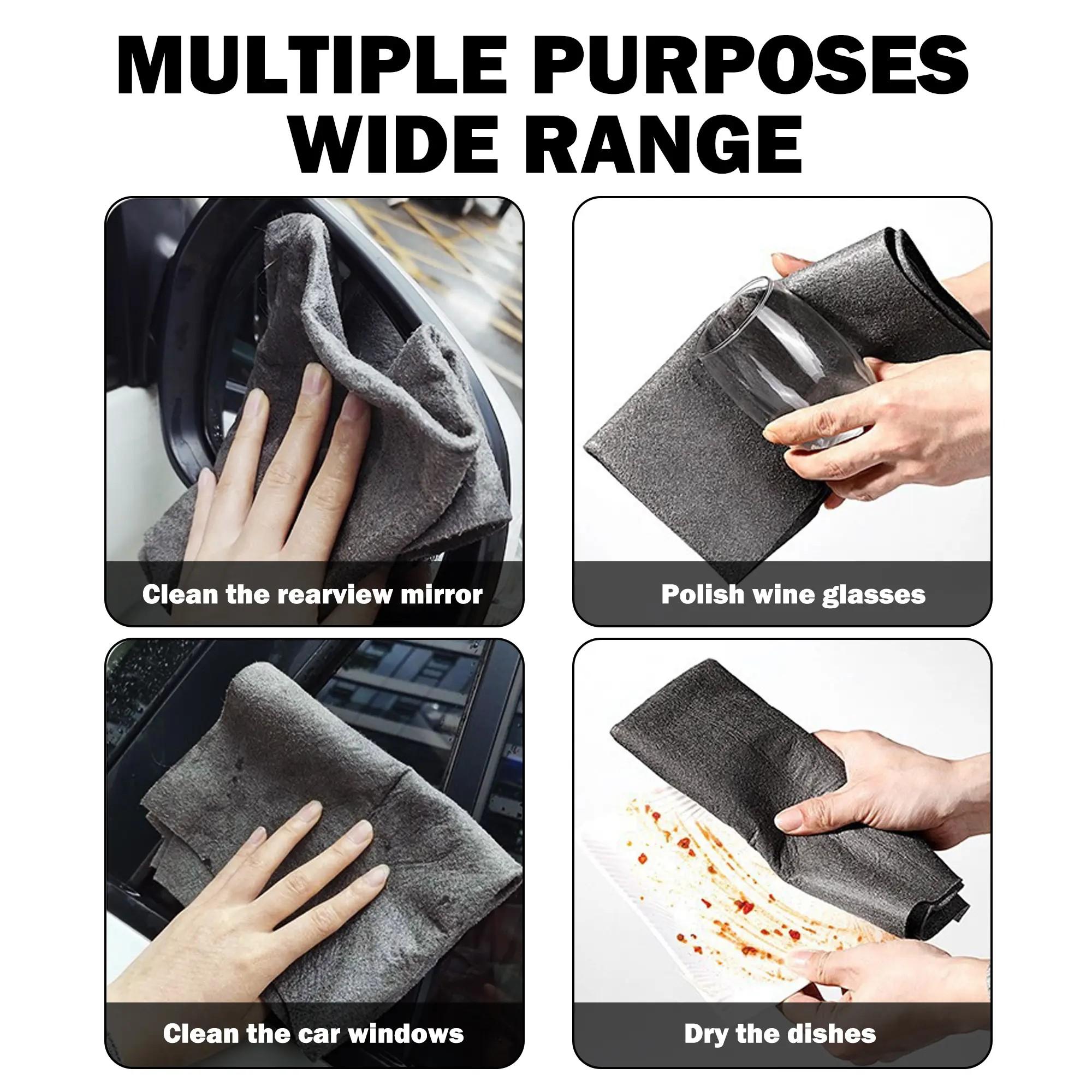 10 Pack Magic Cleaning Cloth, Thickened Microfiber Wipes Streak Free for Glass Mirror Car Cleaning