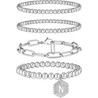 Beaded Braclets-Sliver