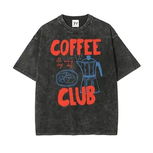 Men's Oversized Casual Round Neck Short-Sleeve Stretch Batik Cotton T-Shirt - Washed, Pre-Shrunk, Super Soft, Retro Graphic, Unisex Fit, S-5XL All-Day Wear