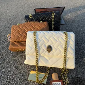 Women's Bag with Unique Quilted Embroidery, Eagle Head Flap Letter Square Bag, Single Shoulder Crossbody Bag for Women