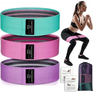 Renoj Resistance Bands Yoga Starter Sets for Women and Men 3 Set of Stretch Exercise Workout Bands for Booty Legs Elastic Pilates Flexbands Loop Muscle Gain Nylon