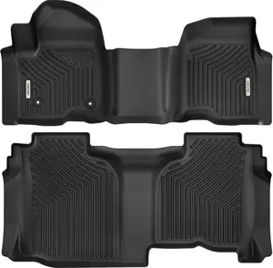 OEDRO Floor Mats Liner for 2019-2024 Chevrolet Silverado GMC Sierra 1500/2020-2024 2500HD 3500HD Crew Cab Bench Seat without underseat storage box