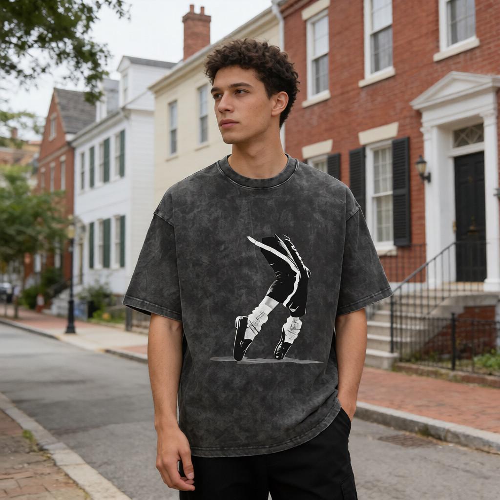 Michael Jackson Washable Direct Spray T-Shirt 260g Heavy Cotton Vintage Unisex Pop Music Y2K Crew Neck Tee for Music Fans