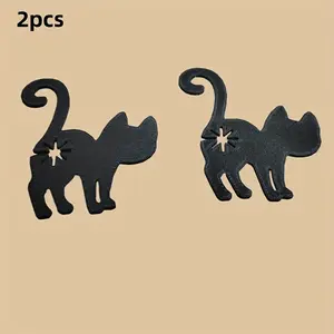 2-piece set of cute cat-shaped bread clips, made of durable plastic material, reusable and multi-functional, moisture-proof and dust-proof sealing clips, suitable for housewives, the elderly, and office workers, an ideal gift for friends and relatives, ki
