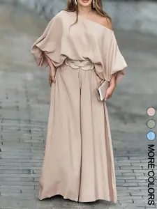This Luxe Loungewear Set is Effortless Resort  Asymmetrical Top & Palazzo Pants Co-ord