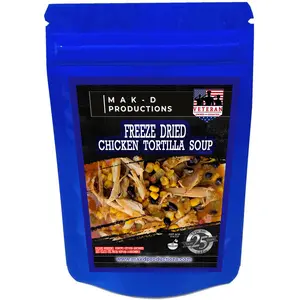 MAK D Productions - Freeze Dried Meal  - Soup - Chicken - Chicken Tortellini Soup - Gourmet Recipes by a Sullivan University (Louisville, Kentucky) Culinary Chef Graduate - NEVER BLAND TASTING - MADE IN THE USA