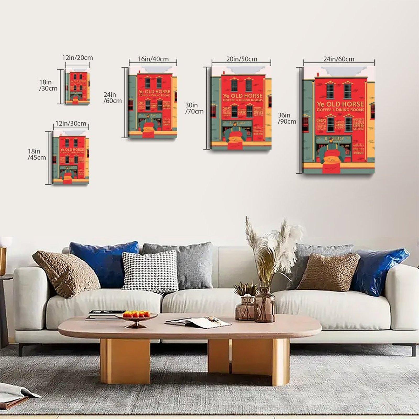 Vintage Poster Fuller Street London Illustration Poster Decorative Painting Canvas Wall Art Picture Print Modern Family Bedroom Decor