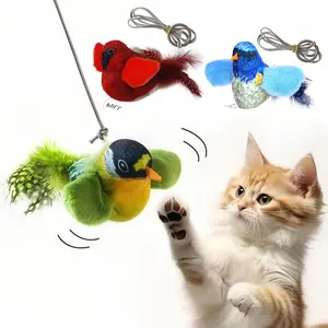 Simulated Bird Design Sound Cat Toy, 1 Count Interactive Cat Teaser Toy, Fun Sound Making Cat Teaser Toy, Valentine's Day Gift, Pet Products Tools