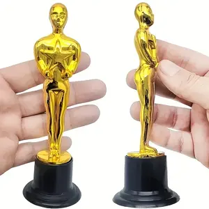Trophy Figurines Set, Oscar Style Plastic Awards, Party Decorations & Thank You Gifts, 1/3/6/12 Pieces