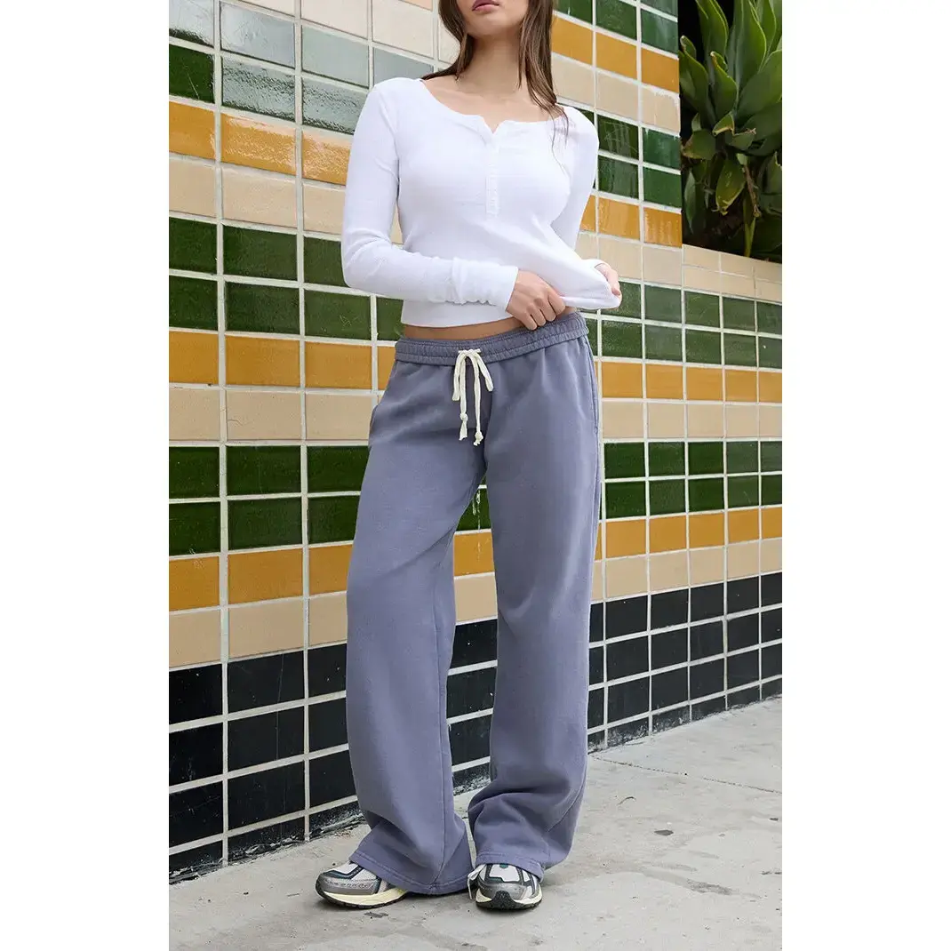 John Galt Women's Blue Anastasia Tie Baggy Sweatpants John Galt Women's Blue Anastasia Tie Baggy Sweatpants