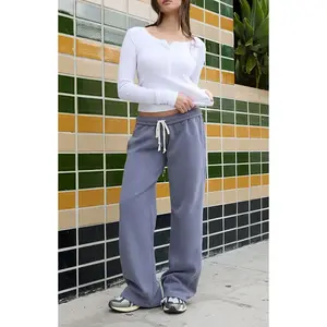 John Galt Women's Blue Anastasia Tie Baggy Sweatpants