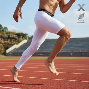 Men's Basketball Single Leg Tight Sports Pants - Compression Athletic Base Layer Underwear for Training Gym Workout Running Cycling Comfortable Breathable Performance Wear