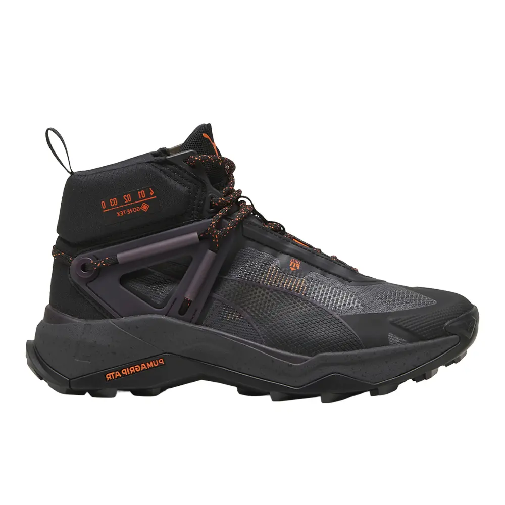 PUMA Womens Explore Nitro Mid Gtx Hiking Hiking Sneakers Shoes - Black
