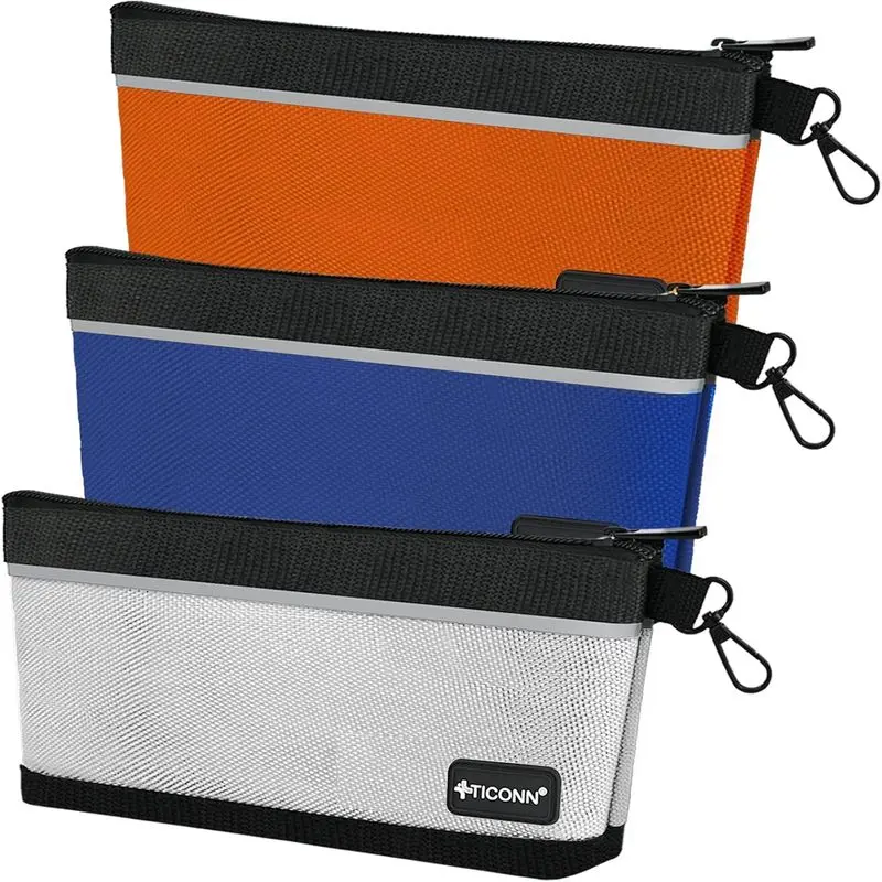 outdoor TICONN 3PK Tool Pouches with Zipper, Waterproof 1680D Oxford Small Tool Bag