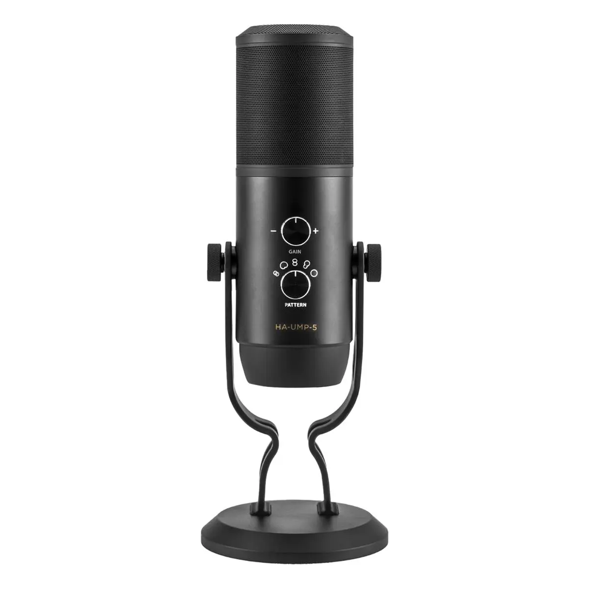 H&A UMP-5 Professional USB Multi-Pattern Condenser Microphone for Computer Recording, Plug-and-Play Port Compatibility, High-Quality Audio Capture