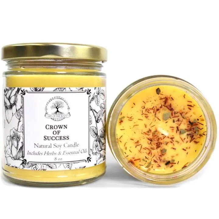 Crown of Success Soy Candle for Prosperity, Victory & Achievement | Art Of The Root