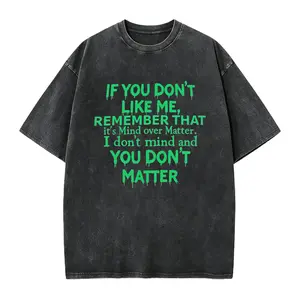 Plus Size Women's Mind Over Matter T Shirt Featuring Bold Statement Text for Casual Spring and Summer Outfits