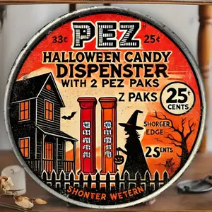 Vintage Halloween Aluminum Candy Dispenser, Perfect for Parties Bars Restaurants Offices, Halloween Decoration, Retro Style Treat Holder