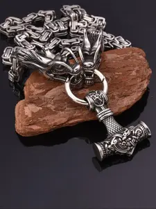 Vintage Hammer Pendant Necklace, Stainless Steel Jewelry for Party, Daily Clothing Decor, Trendy All-match & Exquisite Jewelry for Birthday Gift, Jewelry Design, Curb Chain Necklace