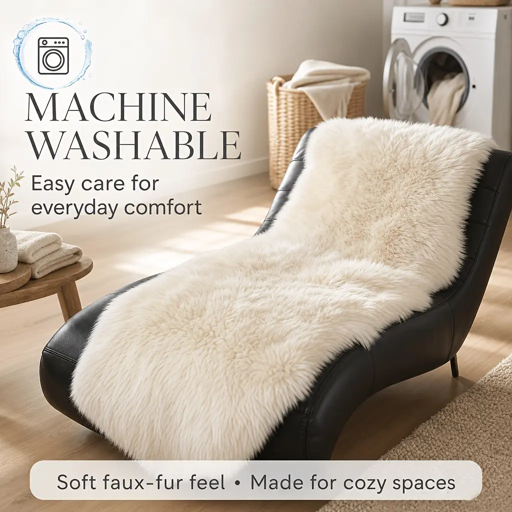 1pc Universal Four Seasons Luxury Solid Color Faux Fur Material Soft Fluffy Seat Decoration Cushion, Faux Wool Cushion, Office Chair Cushion Modern Home Decoration Makeup Chair Cushion, Dining Chair Cushion, Multiple Colors Available Versatile Size