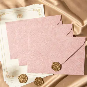 Vintage Multi-Purpose Envelopes Set, Stationery Office Supplies, Includes Pure Color Paper Envelopes & Wax Seal Stickers, Ideal for Office Use, Weddings, Valentine's Day Cards