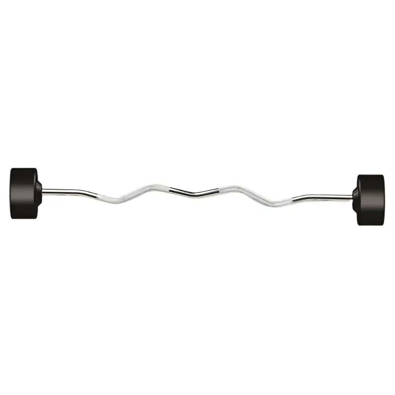 York Rubber Fixed Pro Curl Barbell