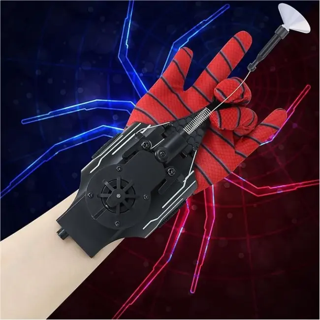 Spider Web Shooters with Gloves, Superheroes Wrist Launcher Toy, Funny Children Educational Toys, Party Cosplay Gift for Kids