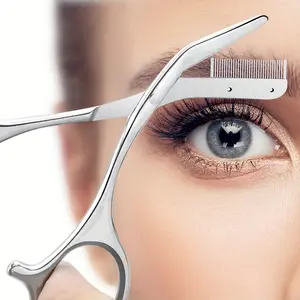 Eyebrow Trimmer Scissor With Comb Lady Woman Men Hair Removal Grooming Shaping Stainless Steel Eyebrow Remover Makeup Tool