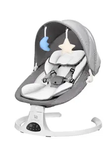 Baby Swing for Infants and Newborns, 3-in-1 Portable Infant Swing and Rocker Chair with Adjustable Motion, Music, 5-Point Harness, Lightweight Baby Seat for Indoor Use