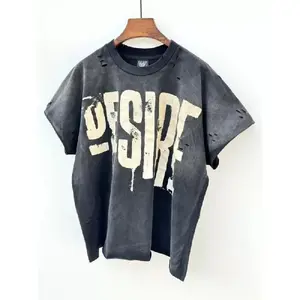 Men's Printed Letter Loose graphic tee Short Sleeve, Punk Art Wasteland Style Spray Horse BOX TEE Ultra Loose Tank Top Short Sleeve Menswear Tshirt Breathable Cargo Distressed Hem Jeans Pants Ripped Streetwear Tropical