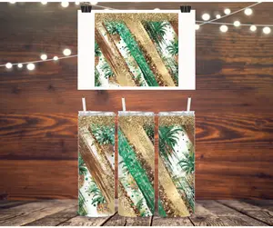 GLITTER GOLD PINEAPPLES 20oz Insulated Tumbler