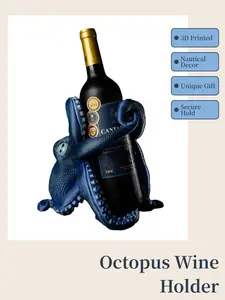 Bordeaux the Octopus Wine Holder – 3D Printed Nautical Home Décor