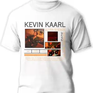 A T-shirt with a unique Kevin Kaarl theme, round neck, short sleeves, made of cotton. Create a unique dressing style, urban street style, suitable for men, women, mothers, and friends