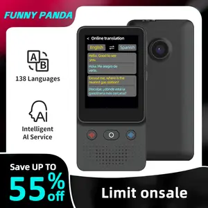 2026 Newest Portable AI Language Translator Device, 138 Languages AI Offline/Group/Phone Translation Device Two Way Real-Time Voice,Upgraded Chip for Travel Business Learning traductor de voz idiomas Electronic Audio