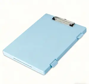 Blue File Storage Box Letter Size 12.5" Long​ – Transparent Lid, Easy to Label, Great for Records, Tax Documents & School Projects, Saves Desk Space