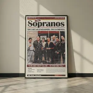 The Sopranos Poster Print, Mafia TV Show Wall Art, Vintage Crime Drama Decor, Tony Soprano Style Unframed Print, Gift for TV Series Fans
