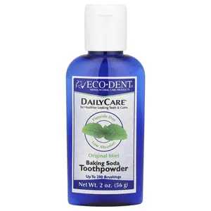 Eco-Dent Daily Care™, Baking Soda Toothpowder, Original Mint, 2 oz (56 g) Eco-Dent Daily Care™, Baking Soda Toothpowder, Original Mint, 2 oz (56 g)