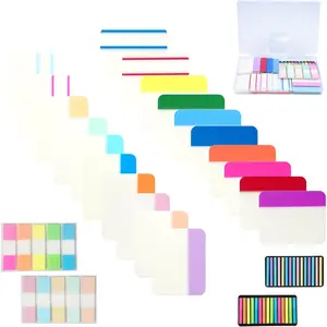 1200 count Tab Sticky Notes,2 Inch Sticky Index Tabs,24 Sets Colorful Divider Binder Thin Annotation Organize Sticky Notes,Signature Tabs,Binder Stickers,Tabs for Notebooks,Water-Resistant