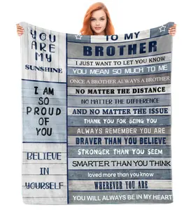 Gifts for Brother, Brother Gifts Blanket 60x50, Big Brother Gift  for Anniversary Valentine
