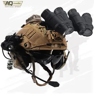 AQzxdc Tactical Fast Helmet Play Sets with Tactical Headset and Glasses and Telescopic Model with EPP Pad for Outdoor Hunting Cosplay Halloween
