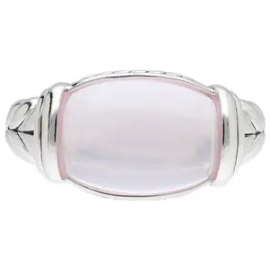 Tiffany Kay Studio Sterling Herringbone Rose Quartz Ring