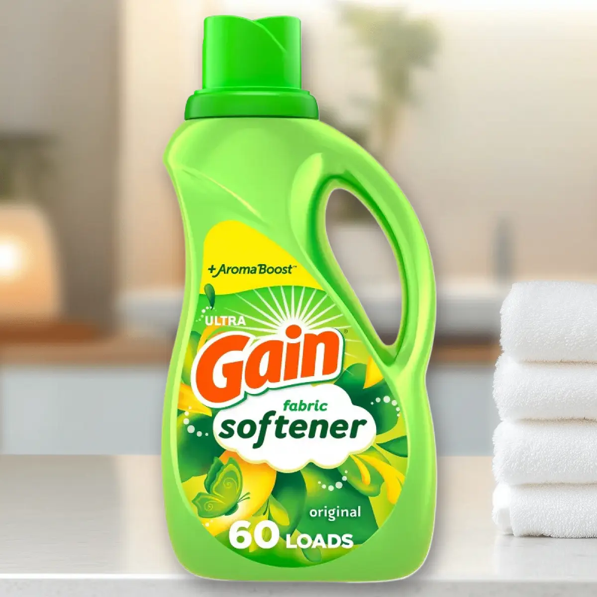 Gain Liquid Fabric Softener Original 100fl oz - Liquid Fabric Softener, Original Scent, 100fl oz, for Softness, Long-Lasting Freshness