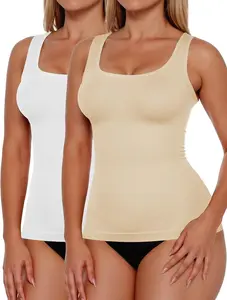 Women's 2PCS Seamless Tummy Control Tank Tops,  Slimming Shapewear for Summer Daily Wear