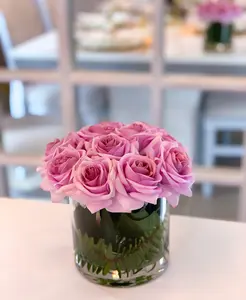 Real Touch Purple Lavender Rose Arrangement Home Decor