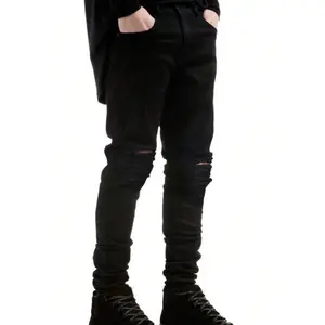 Men's Ripped Straight Leg Casual Denim Jeans