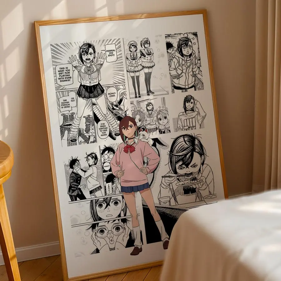 Print Dandadan Momo Ayase Poster Curated Manga Panels Anime Digital Print for Room Aesthetic and Gift for Anime Lovers