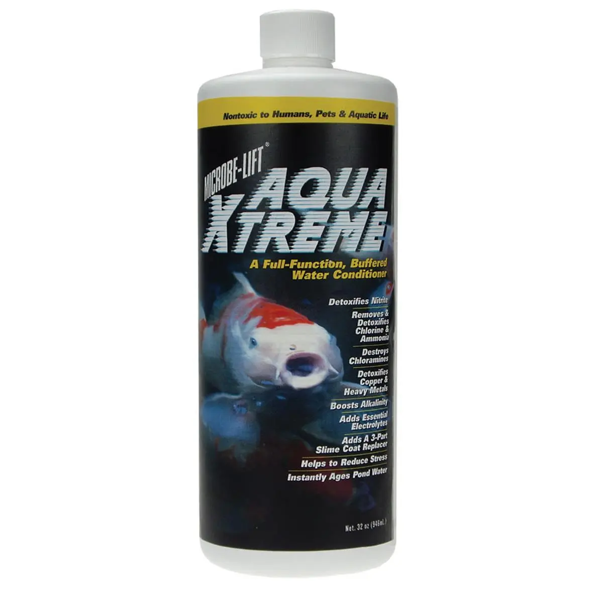 Ecological Laboratories Xtreme Full-Function Water Conditioner (32 oz Aqueous Solution) - Single Phase Aquarium Treatment, Detoxifies Water, Reduces Stress, Adds 3-Part Slime Coat Replacer, Boosts Alkalinity, Provides Electrolytes