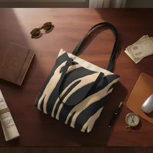 Chic Zebra Print Tote Bag - Stylish Reusable Grocery Bag, Eco-Friendly Shopping, Trendy Beach Bag, Fashionable Handbag, Unique Gift Idea