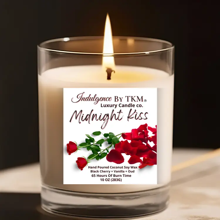 "Midnight Kiss" Coconut Soy Wax 9oz Scented Luxury Candle